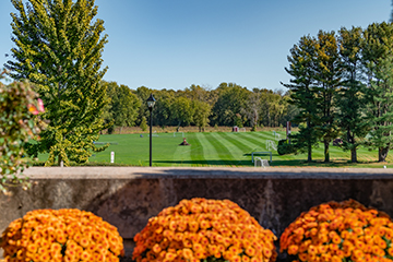 A view of campus. Links to Gifts of Cash, Checks, and Credit Cards