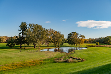 A pond on campus. Links to Gifts of Life Insurance
